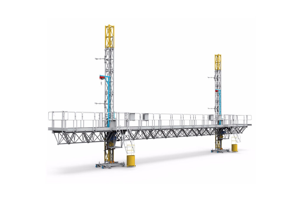 SC-2000 Çift Mast Otomatik İskele Kiralama İzmir | Geniş Cephe Platformu