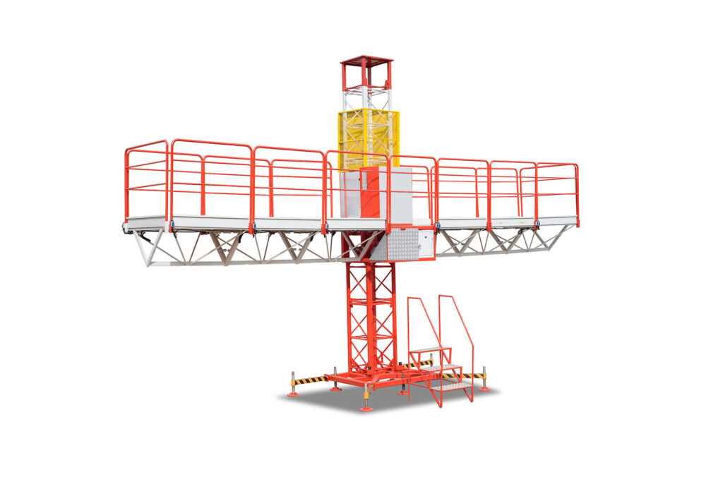 SC-1000 Tek Mast Otomatik İskele Kiralama İzmir | Güvenli Cephe Platformu